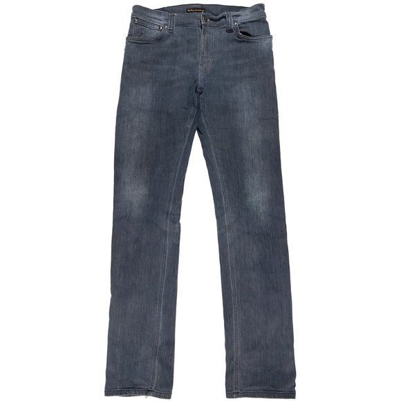 Nudie Jeans Thin Finn Organic Lighter Suede gray mens size 32x33 - Picture 1 of 9